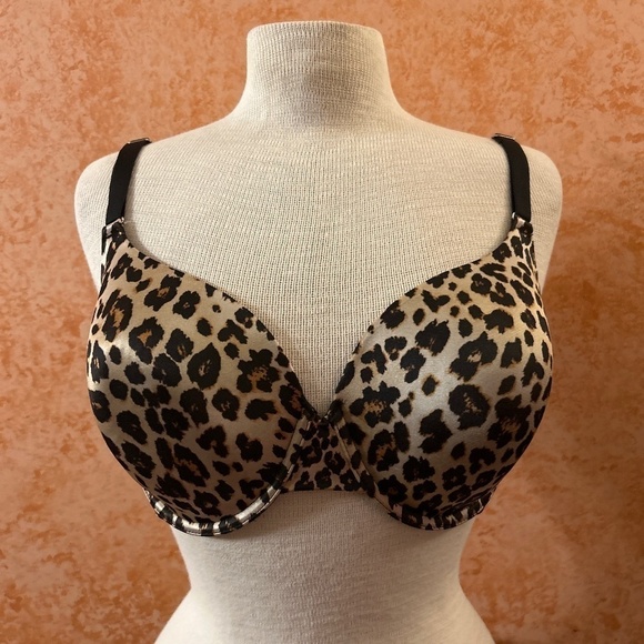SWEET TREASURES Animal Print Underwire Bra size 38D - Picture 1 of 5